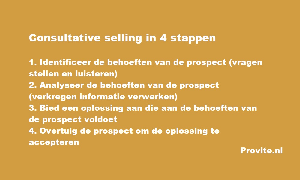 Consultative selling in 4 stappen - Provite